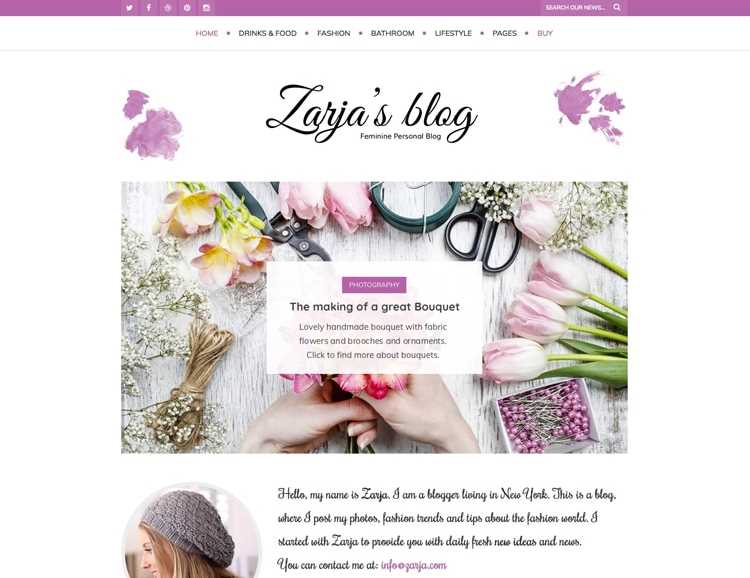 Zarja wordpress theme