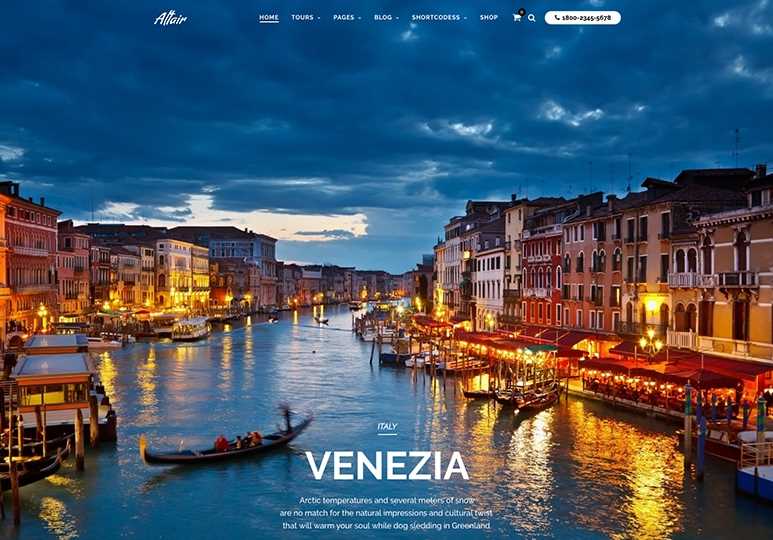 altair - Best WordPress Themes for Travel Agencies