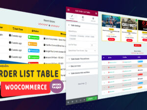 WooCommerce Order List Table on eCommerce Website | Elementor Addon