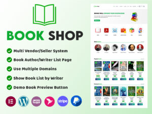 Multi vendor book selling website with multi author system