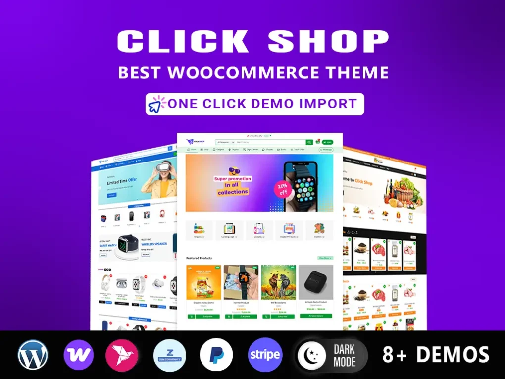 Click Shop - Ecommerce Wordpress Theme & Product Type Landing Page