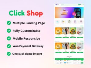 Click Shop - Ecommerce WordPress Theme & Product Type Landing Page