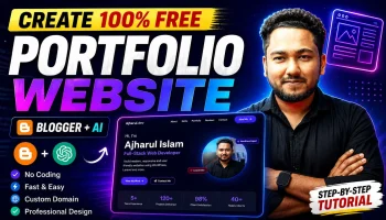 Create 100% Free Portfolio Website with Blogger & AI