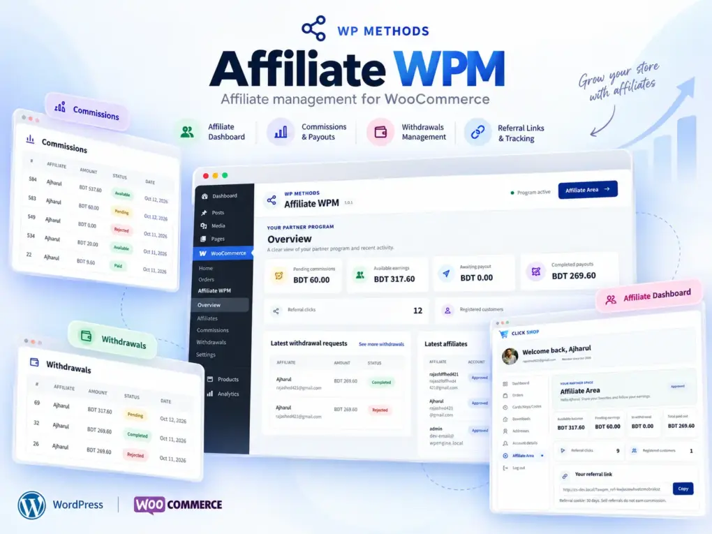Refmora - Best Affiliate Plugin for WooCommerce