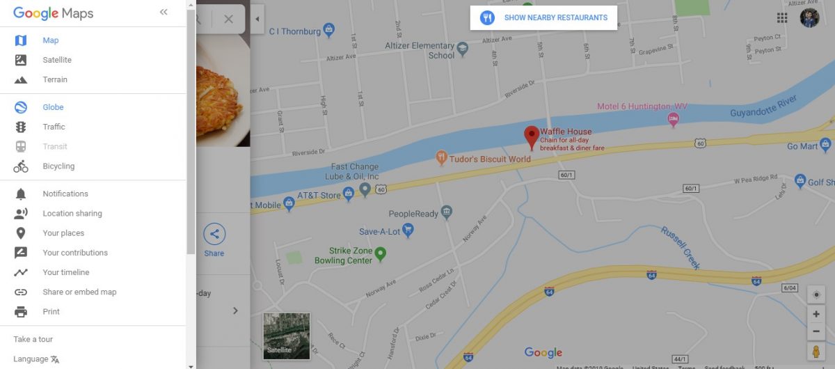 find share or embed option of google maps